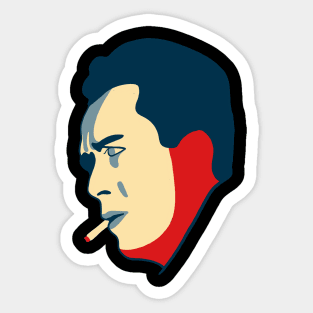 Albert Camus - French Philosophy Existentialist - Red Blue Edition Sticker